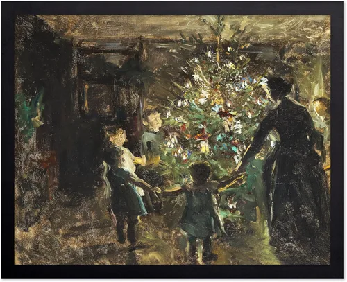 Miniatura 79 de Poster Master Impresión de pintura vintage de árbol de Navidad, póster retro de vacaciones, arte de invierno, diseño abstracto melancólico de pared
