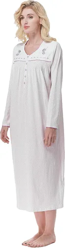 Miniatura 3 de Keyocean - Camisón para mujer, 100% algodón, suave, cálido, cómodo, ropa de dormir y descanso para otoño e invierno