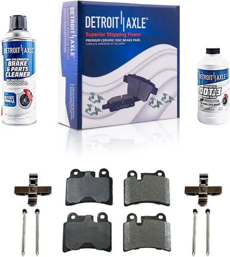 Miniatura 130 de Detroit Axle - Pastillas de Freno para Nissan Altima Sentra 350Z Juke INFINITI G35, Pastillas de Freno Cerámica Delanteras y Traseras Reemplazo