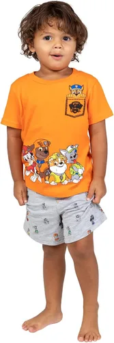 Miniatura 2 de Nickelodeon Paw Patrol - Conjunto de camiseta sin botones y pantalones cortos de felpa francesa, tallas de bebé a niño grande (12 meses - 10-12)