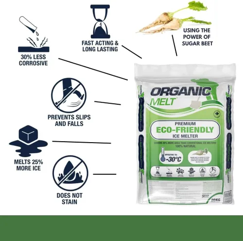 Miniatura 2 de Organic Melt Premium Granular Ice Melt es un producto ecológico y seguro para deshielo de mascotas. Es un gran derretimiento de hielo seguro para 1