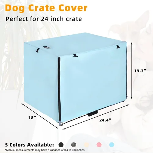 Miniatura 2 de X-ZONE PET Cubierta para jaula de perro de doble puerta - Cubierta para perrera de poliéster, se ajusta a jaula de alambre para perros de 24