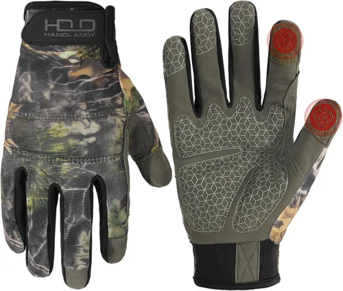 HANDLANDY Guantes de trabajo para hombre y mujer, guantes de trabajo de mecánicos de uso general con pantalla táctil, guantes de trabajo flexibles