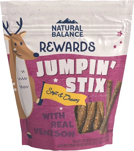 Miniatura 12 de Natural Balance Premios con ingredientes limitados Jumpin' Stix, golosinas sin granos para perros adultos de todas las razas, receta de pollo, 10