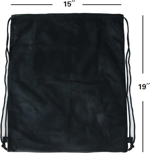 Miniatura 24 de GSE Games & Sports Expert Bolsa de malla con cordón para béisbol, pelotas de pickleball, pelotas de golf, gimnasio, equipo de natación, lavandería