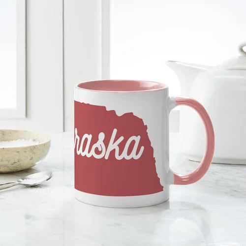 Miniatura 57 de CafePress I Love Nebraska Taza de café de cerámica de 11 oz (11.0 fl oz)