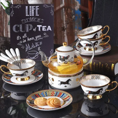 Miniatura 4 de ARTCLUB Placa de metal con texto en inglés "Enjoy Your Life" ("Life is Like a CUP of Tea") con texto en inglés "Enjoy Your Life", placa antigua