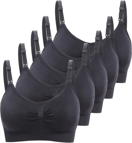 Miniatura 2 de Lataly Bralette de lactancia para mujer, sin varillas, paquete de 5