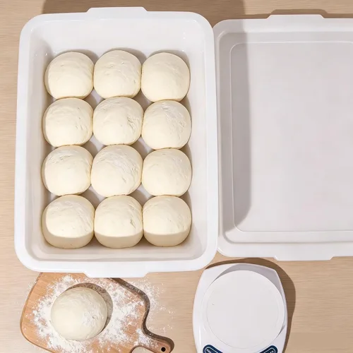 Miniatura 6 de Paquete de 3 cajas para probar masa de pizza, caja para probar masa de pan y contenedor de masa con tapa, libre de BPA