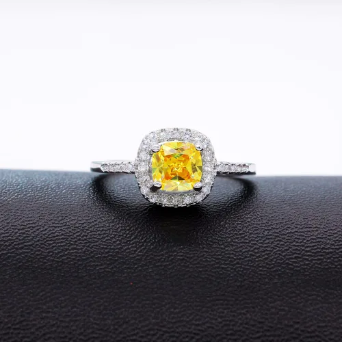 Miniatura 3 de Uloveido Anillos de compromiso cuadrados de cristal CZ de las mujeres mejores anillos de promesa anillos de boda para las mujeres KR002