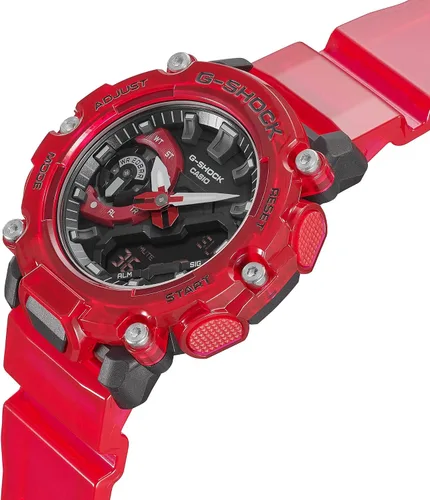 Miniatura 3 de G-Shock GA2200SKL-4A - Reloj serie esqueleto con ondas de sonido, color rojo, Transparente Rojo, talla única