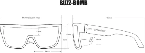 Miniatura 2 de BOMBER Gafas Saftey para hombres y mujeres, lente de seguridad de espejo azul, con marco cuadrado negro mate y forro de espuma antideslizante