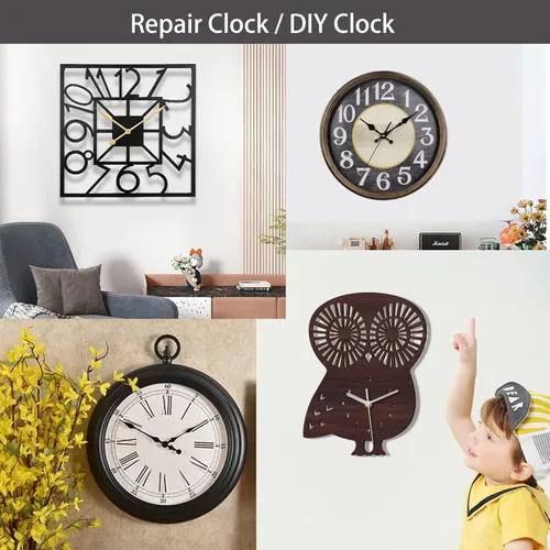 Miniatura 6 de DEEWISH Mecanismo de Movimiento de Reloj de Cuarzo de Reemplazo, Mecanismo de Reloj Operado con Batería, Piezas de Reloj de Pared para Hazlo Tú