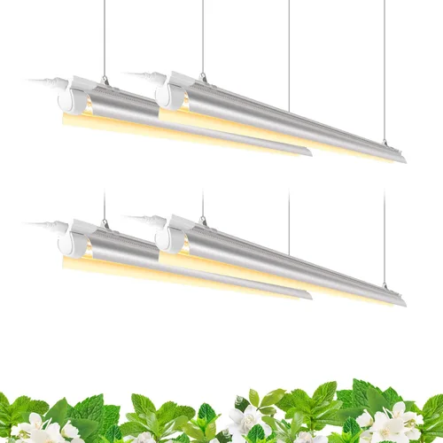 Miniatura 15 de Barrina Luz de cultivo de plantas T8 de 4 pies, 252 W (6 x 42 W, equivalente a 1400 W), espectro completo, lámpara de cultivo LED para cultivo