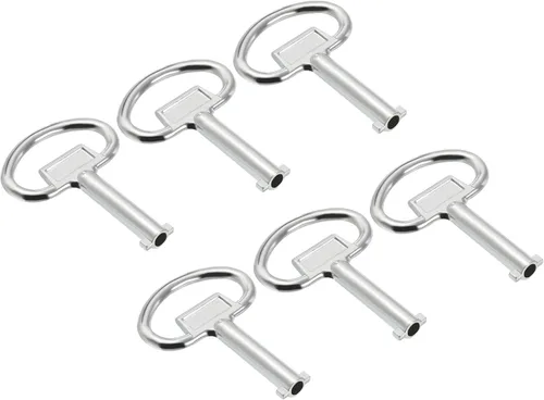 PATIKIL Llave de llave de vaso de 0.5 x 0.198 pulgadas, paquete de 6 llaves de medidor de agua a gas para gabinete eléctrico para cerradura de panel