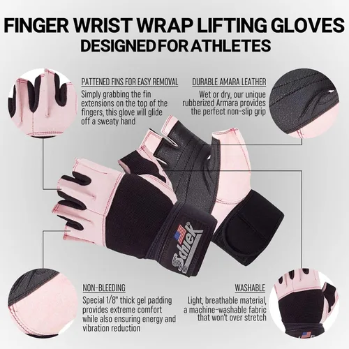 Miniatura 3 de Schiek Sports Model 540 - Guantes de levantamiento de pesas para mujer