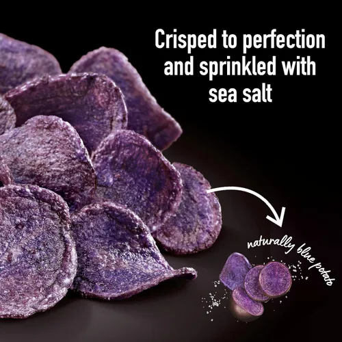 Miniatura 5 de Terra Chips de verduras, chips azules con sal marina, 5 onzas (paquete de 12)