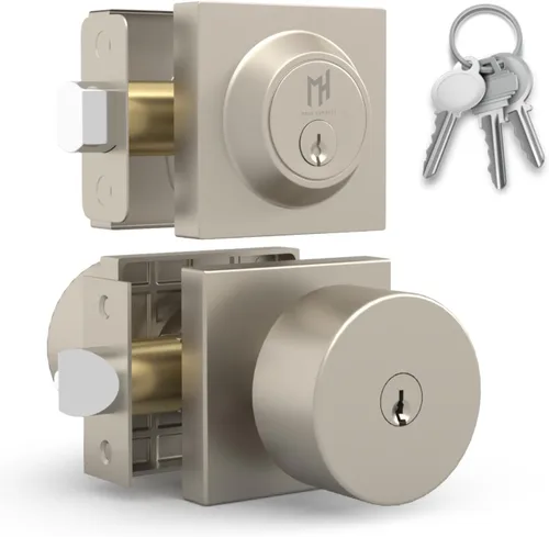 Miniatura 23 de Mega Handles SUANA - Pomo de puerta de privacidad para pasillo, armario y baño, perillas de puerta reversibles de diseño resistente, se adapta a