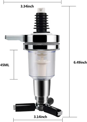 Miniatura 3 de Dispensador de boquilla de repuesto de 1.5 onzas para estantes de vino, dispensador de cócteles, dispensador de licor, dispensador de alcohol