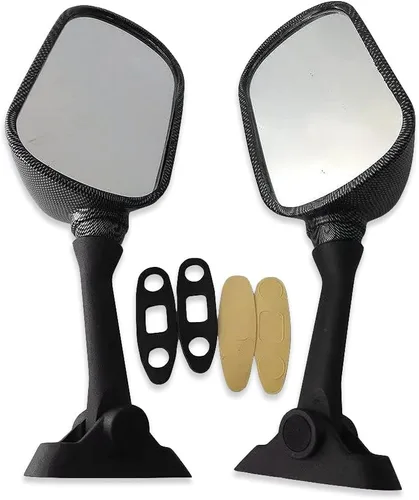 MT071- Espejos de carreras compatibles con Suzuki 01-02 GSXR1000/01-03 GSXR600/01-03 GSXR750 estilo carbono
