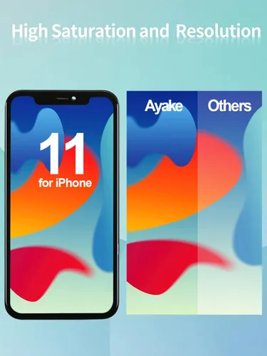 Miniatura 5 de Ayake Reemplazo de pantalla para iPhone 11, pantalla LCD de 6.1 pulgadas, Full HD y digitalizador táctil, color verdadero, identificación facial