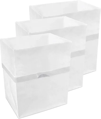 Clean Cubes Botes de basura desechables de 4 galones (paquete de 3) con bolsas bajas, contenedores plegables de basura y reciclaje para fiestas,