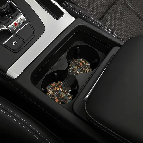 Miniatura 2 de 2 posavasos de auto para portavasos de automóvil, antideslizantes, para automóvil, inserto, universal, para mujeres y hombres Estampado floral