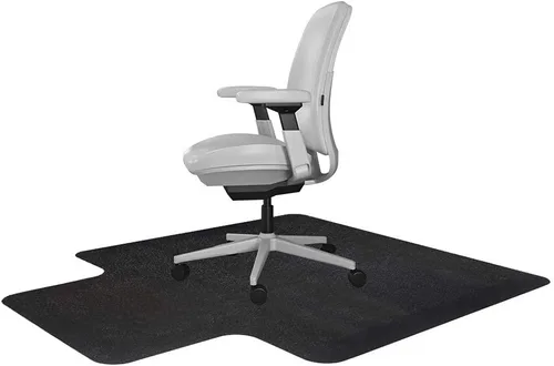 Resilia - Tapete con borde y agarres para colocar bajo silla de escritorio en oficinas y sobre alfombras de fibra corta, fabricado en los Estados