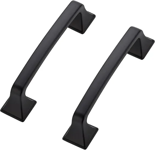 Miniatura 12 de Ravinte Paquete de 1 Tiradores de Arco Cuadrados Sólidos de 3 Pulgadas para Gabinetes de Cocina, Manijas de Gabinetes de Cocina Bronce Champán