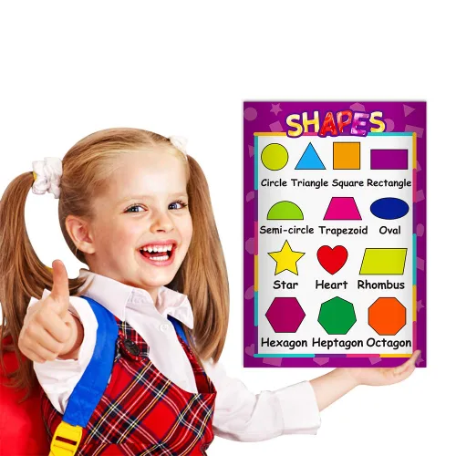 Miniatura 6 de Carteles educativos para niños en edad preescolar, niños y niñas, aulas, alfabeto, números, formas, colores, estaciones, semana, meses, más, 11 x 16
