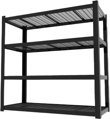 Miniatura 9 de 62" W x 24" D x 84" H Estantería de Garaje de Metal Resistente, Estantes de Almacenamiento de 3500LBS, Estantes de Metal Ajustables