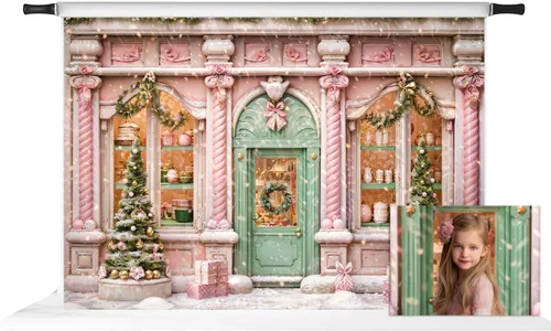 Miniatura 9 de Kate Fondos de Navidad de casa de jengibre para fotografía de invierno, Navidad, casa de azúcar, decoración de fiesta en el hogar, fondo de estudio