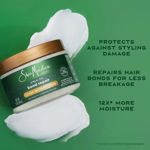 Miniatura 7 de Acondicionador Sin Enjuague Reparador de Enlaces Shea Moisture con Aceite de Amla Protege Contra el Daño y Fortalece los Enlaces del Cabello