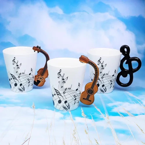 Miniatura 7 de Taza de guitarra, taza de café de guitarra, regalo para guitarristas músicos, taza de guitarra de 13.5 onzas, regalos para amantes de la música