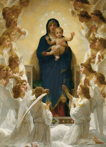 Miniatura 2 de EuroGraphics William Bouguereau - Rompecabezas de 1000 piezas, Virgen con ángeles, 6000-7064