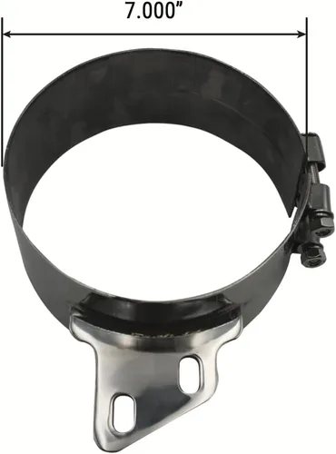 Miniatura 4 de Soporte de escape de 7 "acero inoxidable pulido con junta de doble tope en ángulo