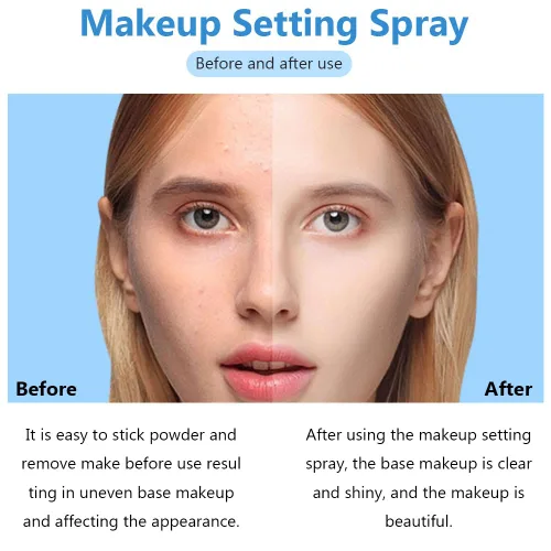Miniatura 3 de Kaely Spray de ajuste hidratante 2 en 1 para la cara, maquillaje facial mate con acabado rocío, spray de ajuste impermeable para maquillaje de larga