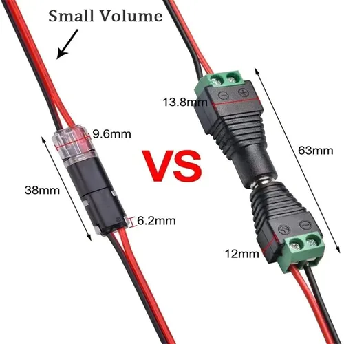Miniatura 2 de Conector enchufable de doble alambre con hebilla de bloqueo, conectores de cable de calibre pequeño impermeables sin soldadura en kit de conector