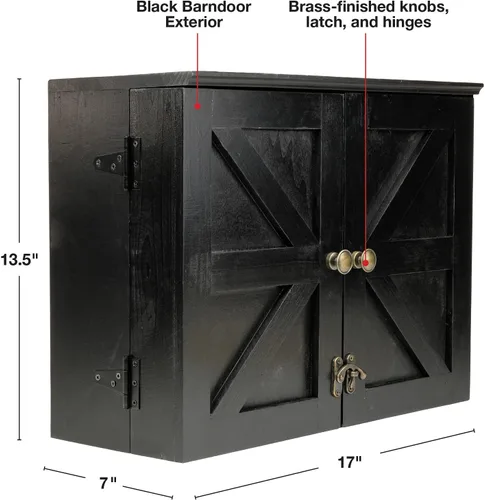 Miniatura 5 de Excello Global Products Gabinete de camarero Barndoor con juego de herramientas de barra de 10 piezas: el kit perfecto para camareros domésticos