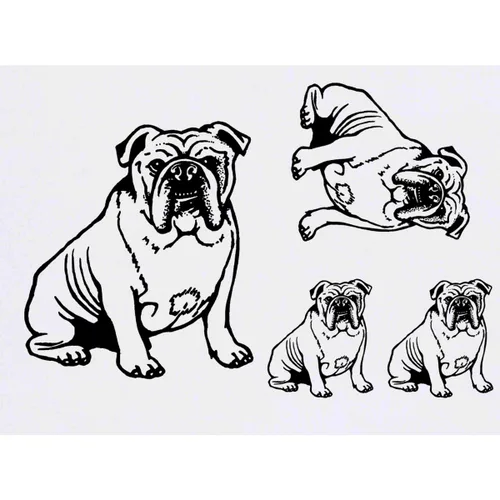 Miniatura 3 de Tatuaje temporal 'Bulldog inglés', resistente al agua, seguro para la piel, transferencia no tóxica (TO00027223)