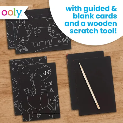 Miniatura 3 de Ooly Mini kit de arte para rascar y garabatear – Juego de 6 tarjetas de arte de rayar arcoíris regalos para niños, kit de manualidades para viajes