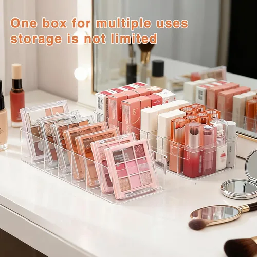 Miniatura 2 de Organizadores de Maquillaje de Acrílico Transparente, Organizador de Baño de 7 Secciones para Cajón, Estuches de Exhibición de Cosméticos