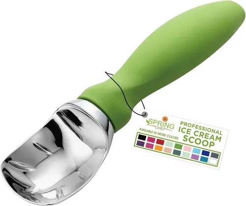 Miniatura 34 de Spring Chef - Cuchara para helado resistente con mango cómodo - Cuchara profesional para helado para gelato, sorbete, masa de galletas, melón, yogur