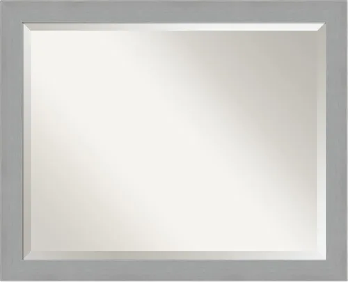 Miniatura 11 de Amanti Art Espejo de pared negro de 24 x 20 pulgadas, espejo de baño rectangular negro cepillado para decoración de pared de sala de estar, marco