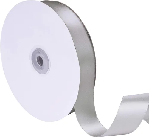 Miniatura 9 de Cinta de satén de doble cara de 1 pulgada de 50 yardas para decoración de fiestas, accesorios para el cabello, costura, envoltura de regalos (negro)