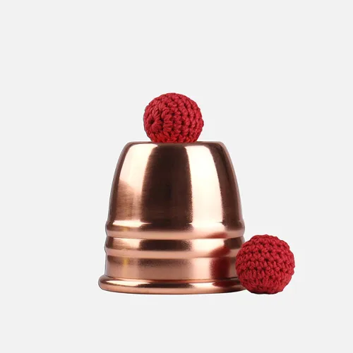 Miniatura 2 de Enjoyer Taza de corte (cobre, diámetro 2.8 in) - Trucos de magia Copa y bolas Trucos mágicos de bola mágica de cerca de accesorios mágicos