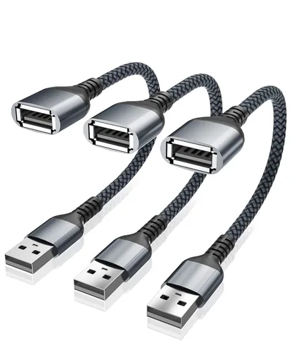 RUXELY Paquete de 3 adaptadores USB de bloqueador de datos, cable tipo A de solo carga, defensor de bloqueo de datos, protege contra el conector de