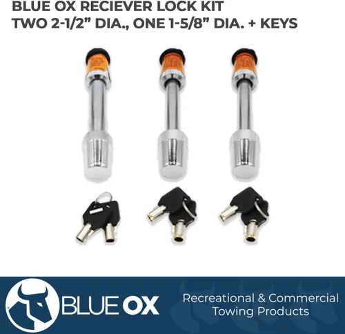 Miniatura 2 de Blue Ox BX88101 kit de dos candados de 1/2 y un candado de 5/8, naranja