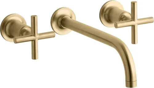 Miniatura 2 de Kohler T14413-4-BGD Purist - Grifo de pared para lavabo Cromo pulido