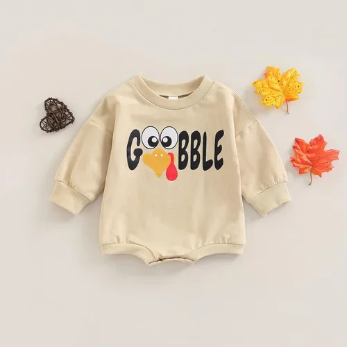 Miniatura 10 de Ropa de Halloween para bebé niña, sudadera con estampado de calabaza, mameluco de burbujas, lindo traje de Acción de Gracias de otoño